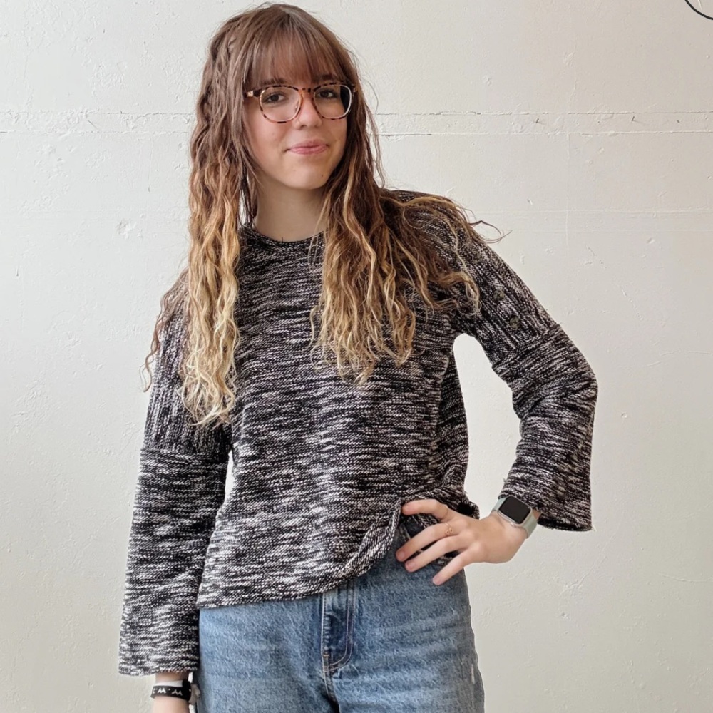 Madewell sweater women’s size medium black and white (bin U)